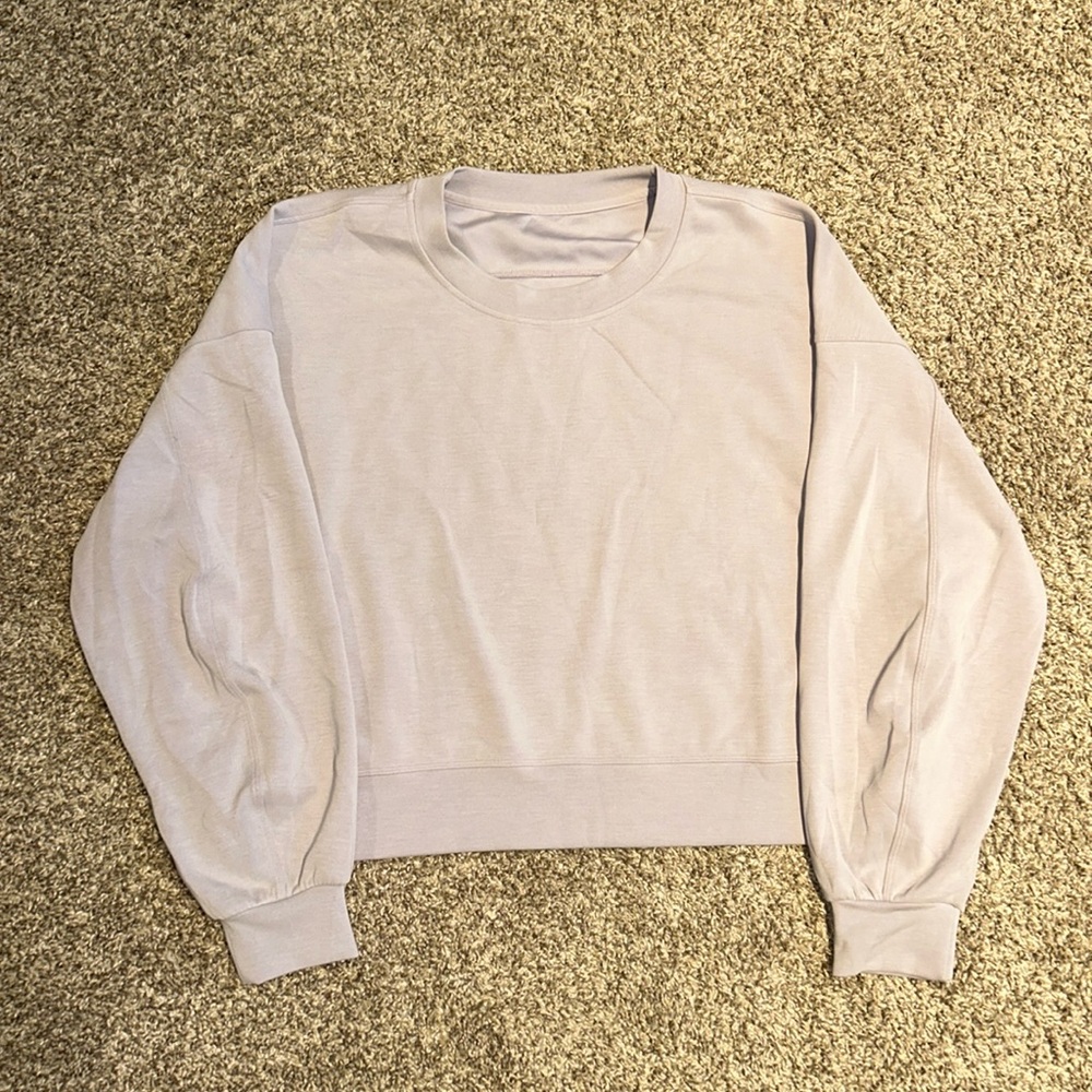 lululemon softstreme perfectly oversized crew size 14 lavender